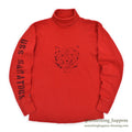 1990's USNAVY JERSEY, FLIGHT DECK CREWMAN'S RED / TIGER STENCIL ... XL