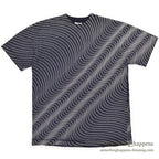 1990's ANDAZIA KILLER WAVE PATTERN ART T-SHIRT / NAVY ... L
