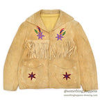 1920's~ NATIVE AMERICAN EMBROIDERY FRINGE ELK LEATHER JACKET / Extremely Rare ...
