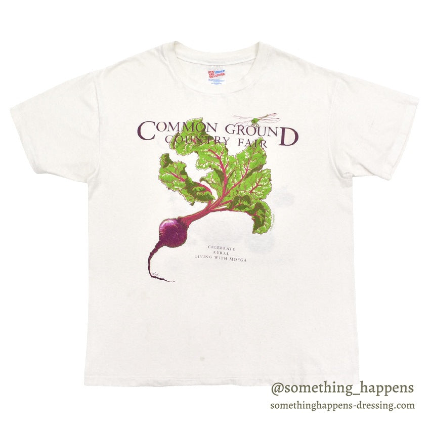 1990's HANES BEET PRINT T-SHIRT ... L