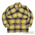 1940's~ YELLOW / BLACK PLAID DOUBLE MACKINAW WOOL JACKET / VERY RARE COLOR ...