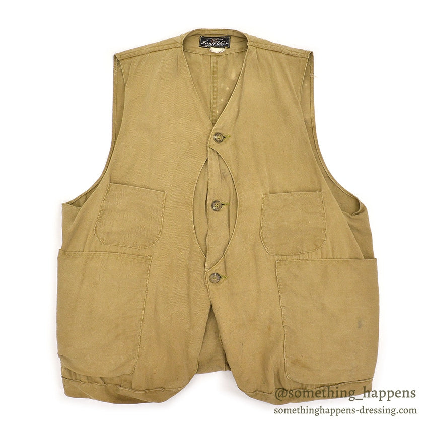 1930's Hirsch Weis HALF MOON POCKET HUNTING VEST / UNUSUAL DETAIL ...
