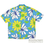 1990's J.CREW FLOWER PRINT S/S SHIRT / RARE PATTERN ... M