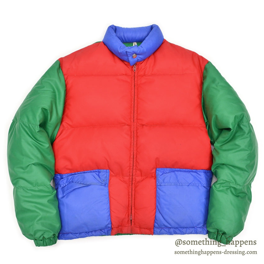 1970's Daniel S. Reid MULTI COLOR DOWN JACKET / EXTREMERY RARE... M