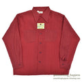1950's DEADSTOCK GUYMONT DARK RED NYLON SHIRT...L