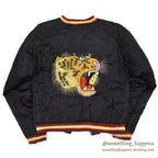 1950s JAPAN SOUVENIR JACKET (Sukajan) - Tiger Face, Mount Fuji, Eagle, Mitsuwa Zipper...