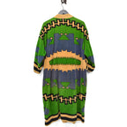 60s State-O-Maine Geometric Pattern Terry Cloth Gown...