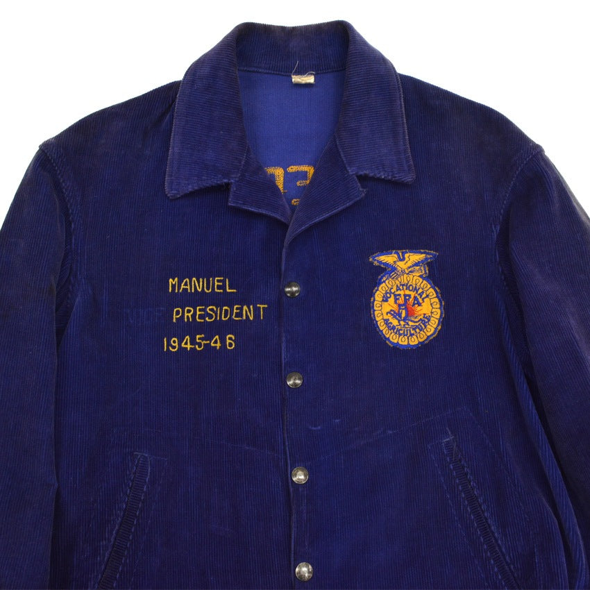 40's FFA embroidery button front jacket, rare... 42