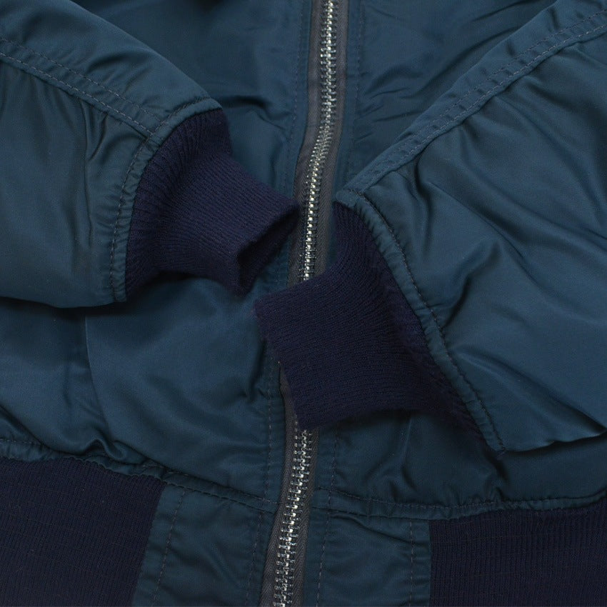 90's Deadstock Alpha MA-1 Flight Jacket Navy ... SMALL