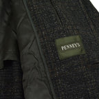 50's Deadstock PENNEYS Black Plaid Wool Coat...