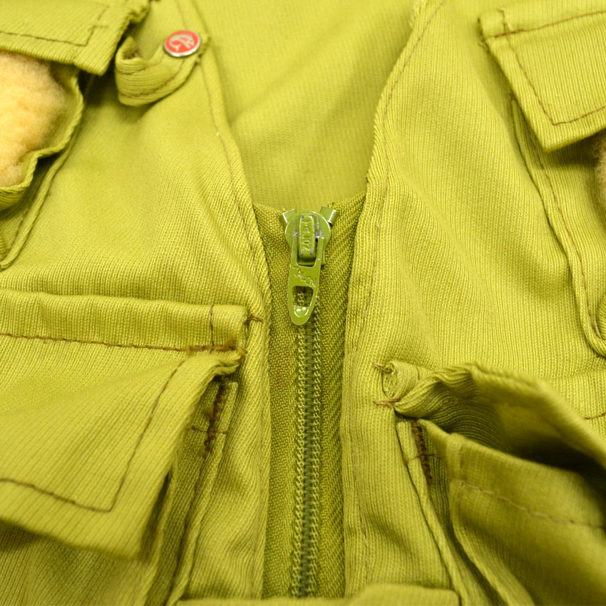 ~70's ideal fishing vest, lime green... M