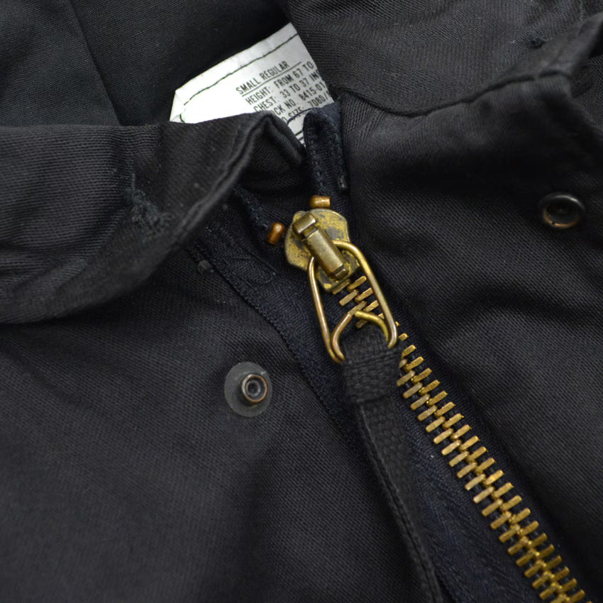 90's Deadstock ALPHA M-65 Black ALL COTTON ... SR