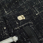 70's COTLER Fleck Pattern Black Wool Slacks...