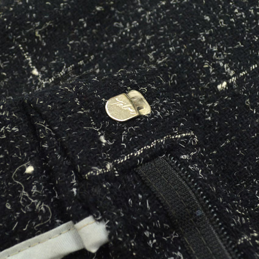 70's COTLER Fleck Pattern Black Wool Slacks...