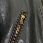 50's Genuine Horsehide FRONT QUARTERS Horsehide Double Riders Jacket... 40