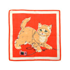 50s-style cat-themed kids' handkerchiefs, set of 3...