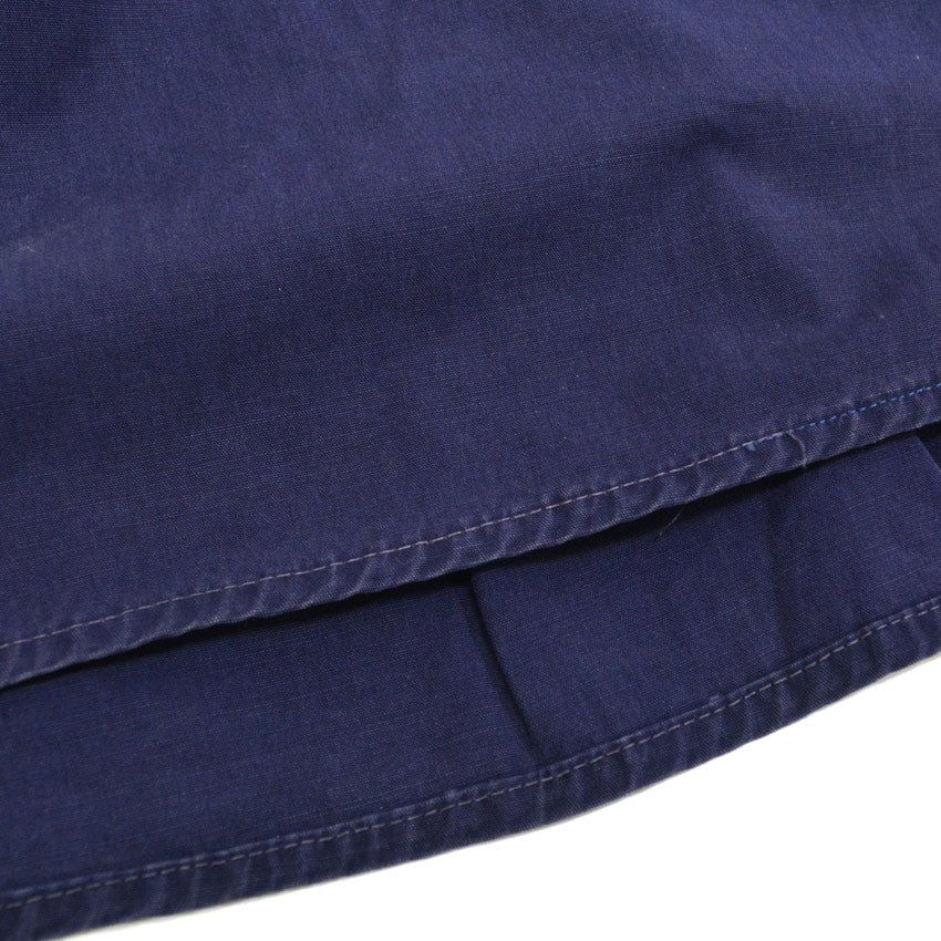 40's~ Cotton Half Zip Pull Over Shirts with Chinstrap...