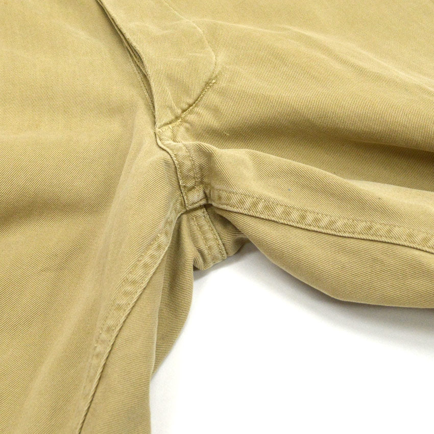 1940s US ARMY M-1943 Khaki Chino Pants with Gas Flap... W32 x L31