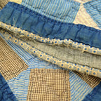 Circa ~1920's Handmade Calico Patchwork Quilt... 181cm×185cm