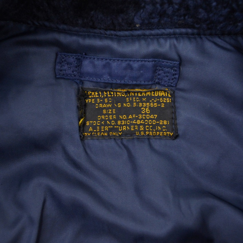 1950s USAF B-15C ALBERT TURNER & CO. Flight Jacket... Size 36
