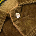 70's Wrangler Dark Brown Corduroy Jacket with Sherpa Liner... Size 46