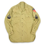 40's USAAF ww2 Pilot Officer Dress Cotton Shirt with CBI Patch...