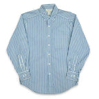 1980's BANANA REPUBLIC SAFARI & TRAVEL STRIPE SHIRT...S