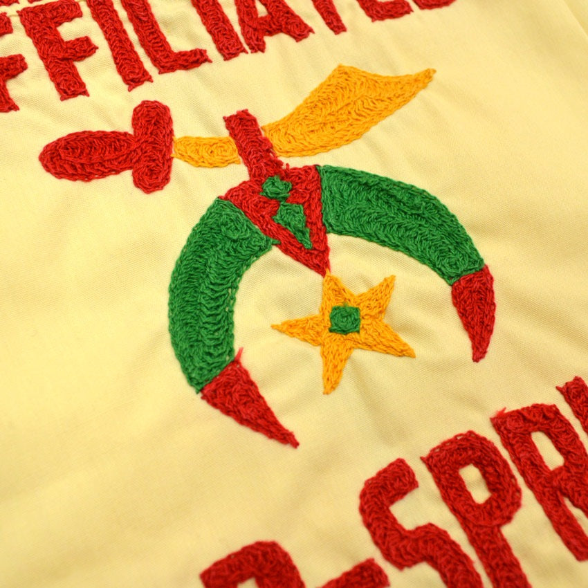 ~60's CAMPUS 6-tier embroidered Shriner jacket... M-LONG