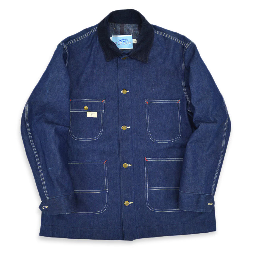 70's~ Deadstock Sears Work Leisure Denim Coverall with Blanket... L