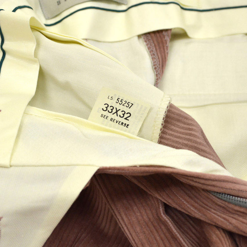 1990's Deadstock HAGGER Thick Pink Corduroy Slacks... W33 L32