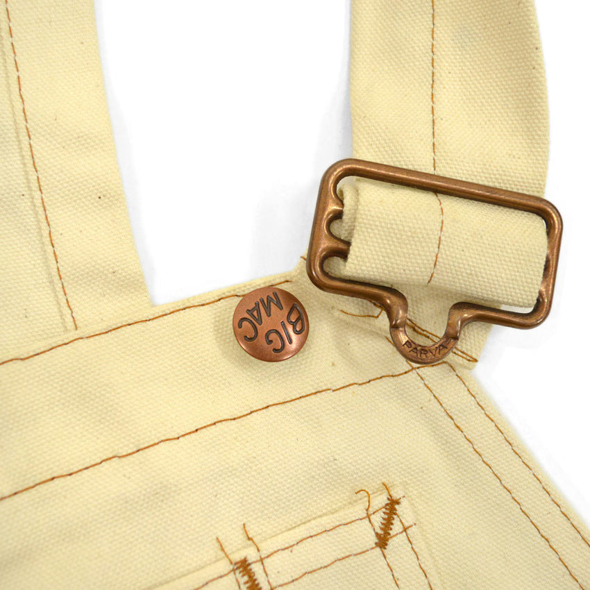 1970's BIGMAC 生成り DOUBLE KNEE OVERALL WITH APRON ... W34 L31