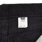 1990's Deadstock Levi's 518 Black Denim Pants... W32 L32
