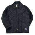 1990's BIG SMITH ALL BLACK QUILTED JACKET...M