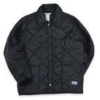 1990's BIG SMITH ALL BLACK QUILTED JACKET...M