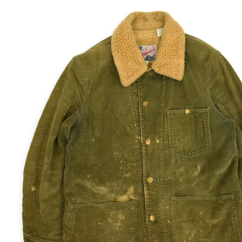 1970's Lee Green Corduroy Boa Lining Coverall...