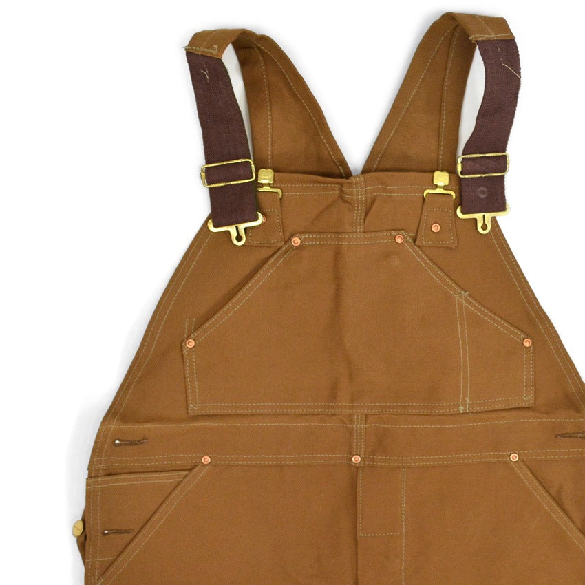 1970's Deadstock CARHARTT BROWN DUCK DOUBLE KNEE OVERALL...W36 L28