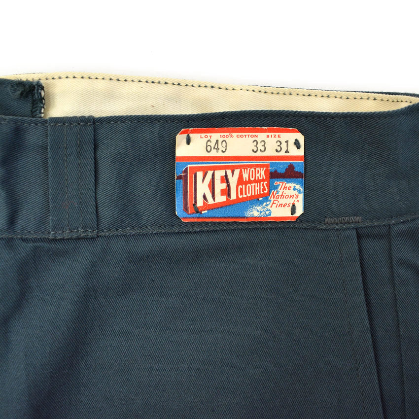 1960's DEADSTOCK KEY WORK PANTS... W33 L31