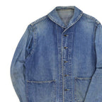 1940's USNAVY WW2 SHAWL COLLAR DENIM JACKET... As is