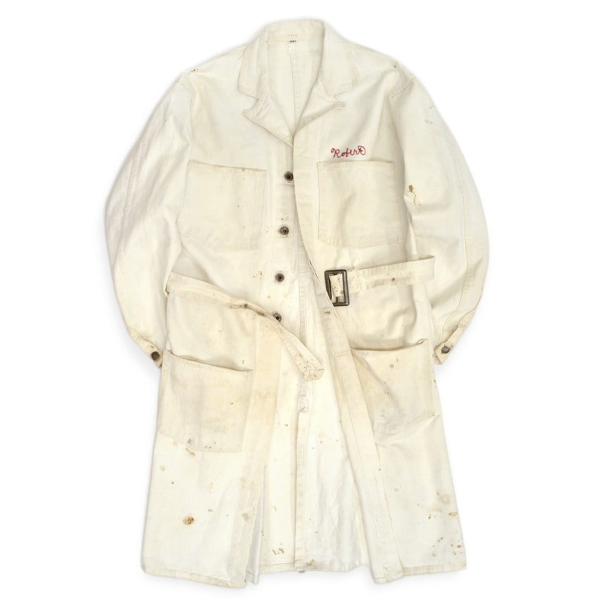 1930's〜 OLD MECHANIC WORK COAT 非対称ポケット ... 40R