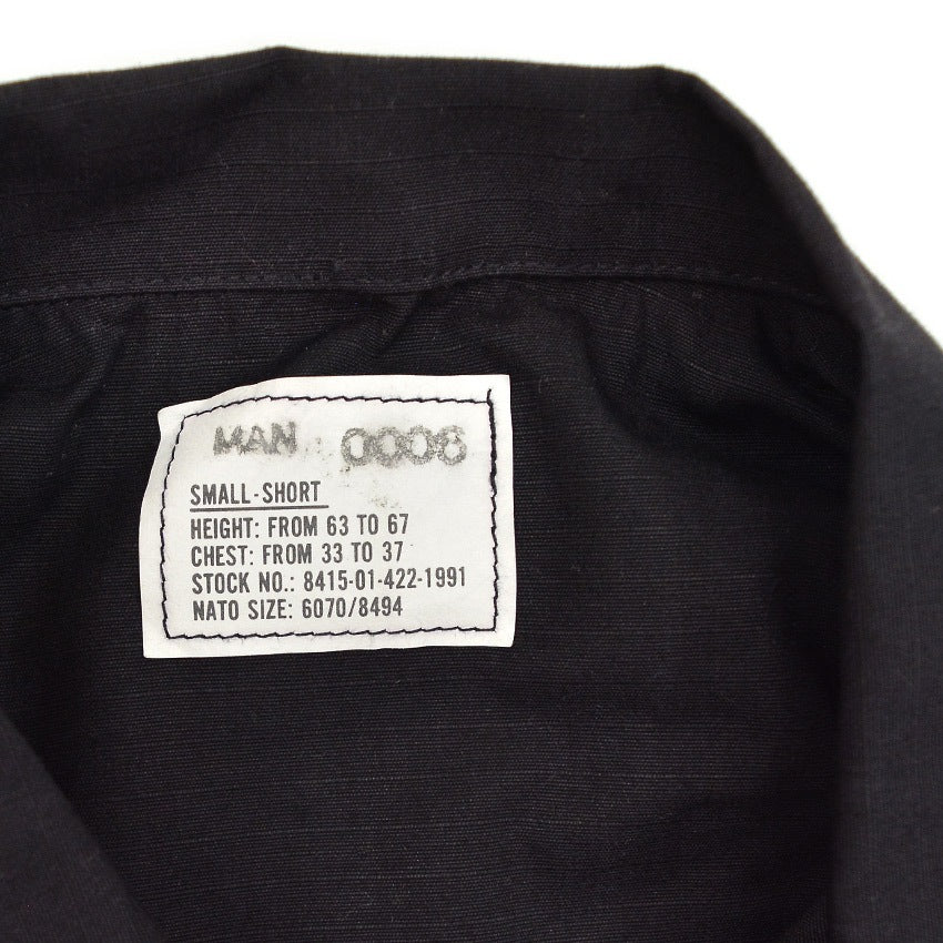 1990's Deadstock USARMY BLACK 357 BDU JACKET... SS