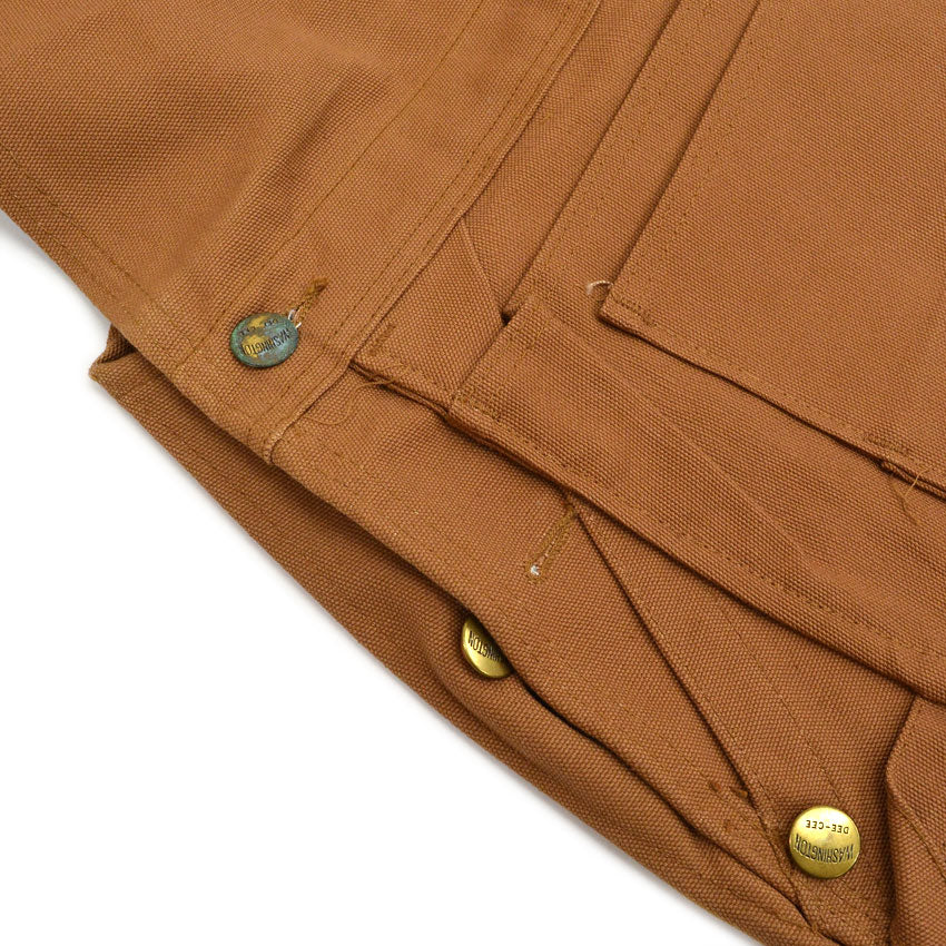 1960's~ DEADSTOCK WASHINGTON DEE CEE BROWN DUCK OVERALL...W42 L32