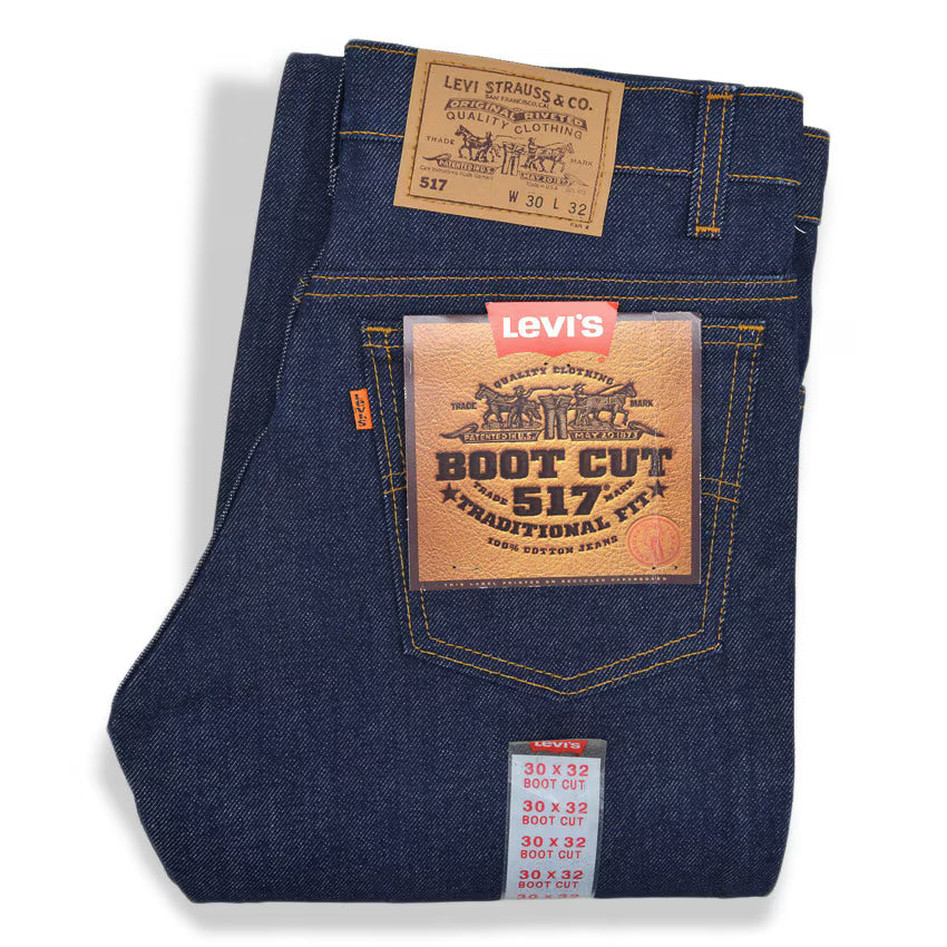 1990's DEADSTOCK Levi's 517 BOOTS CUT DENIM PANTS Made in USA... W30 L32