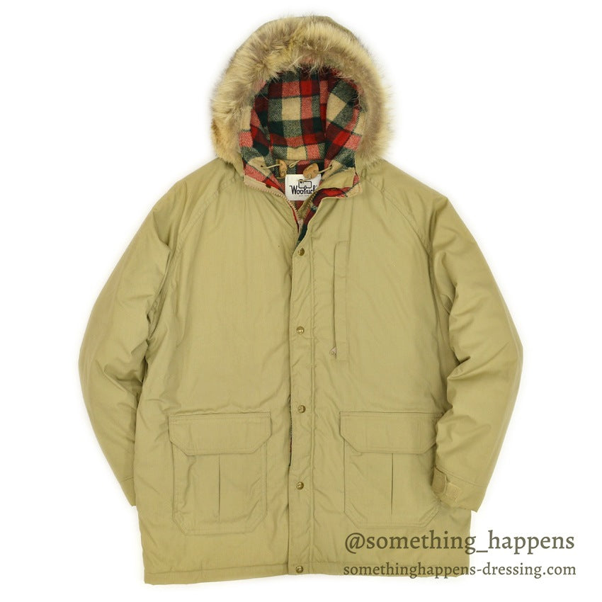 1970's WOOLRICH MOUNTAIN PARKA COYOTE FUR... Fits like L～XL