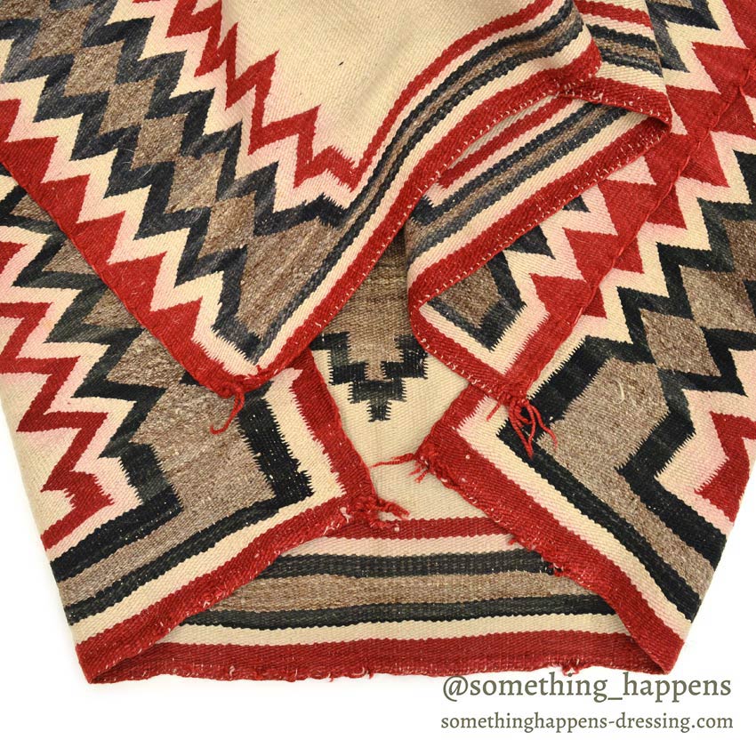 c.1930's NAVAJO RUG 卍 WHIRLING LOG SWASTIKA... 148cm×106cm