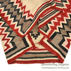 c.1930's NAVAJO RUG 卍 WHIRLING LOG SWASTIKA... 148cm×106cm