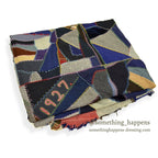 1920's OLD CRAZY PATCHWORK QUILT TOP ... 218cm×185cm