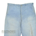 ~1940's PIN CHECK COTTON WORK TROUSERS...W35 L29