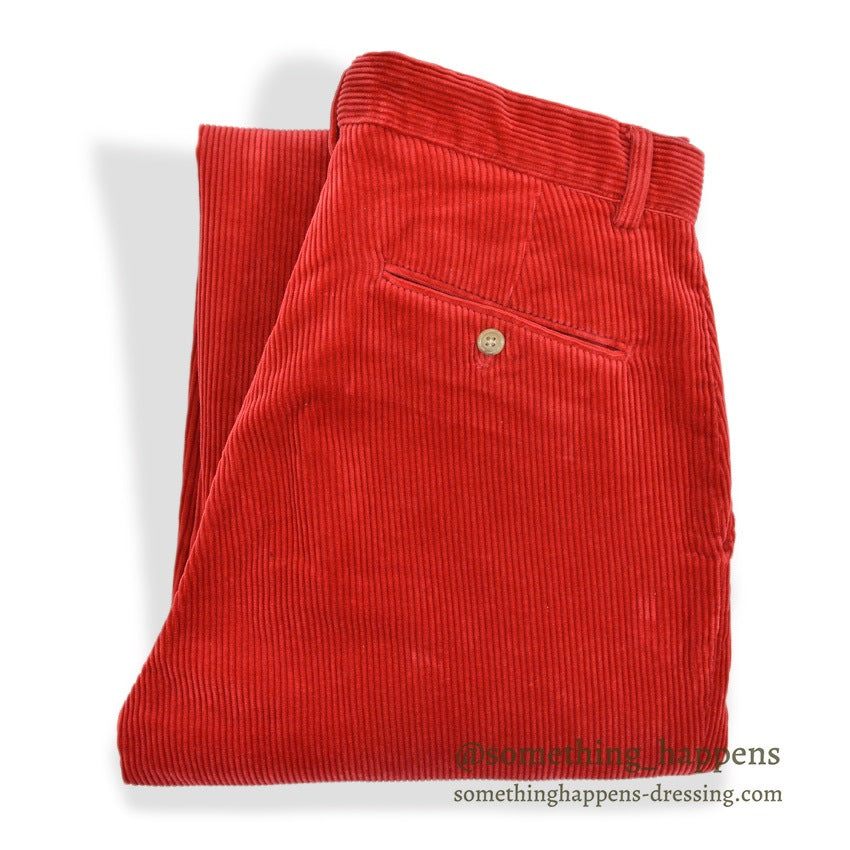 POLO by RALPH LAUREN RED CORDUROY SLACKS... W32 L28