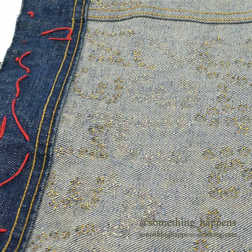 1970's Lee EMBROIDERY DENIM JACKET ... Fits like 44