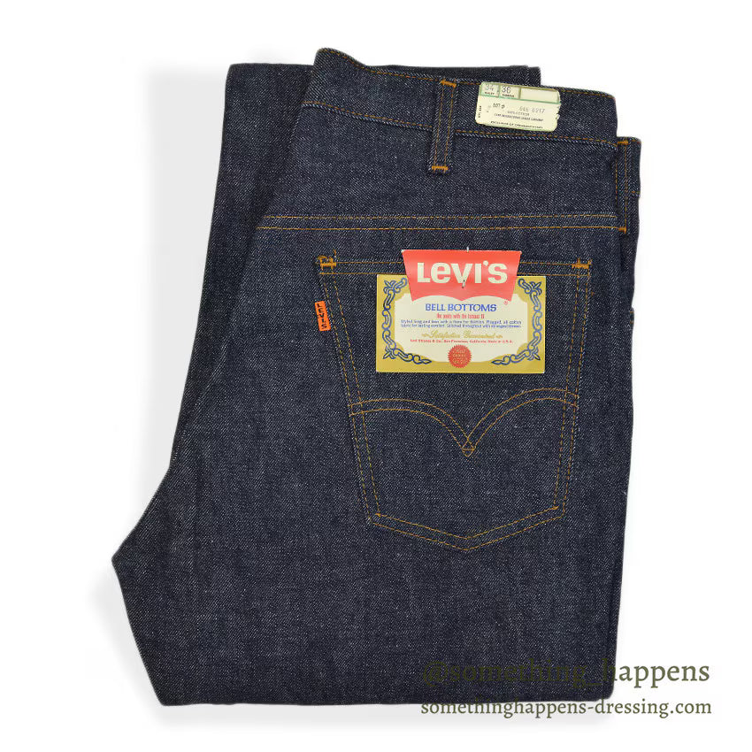 1970's DEADSTOCK LEVI'S 646 BIG-E DENIM PANTS... W34 L36